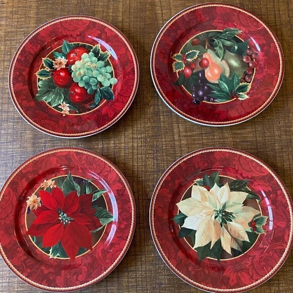 Hallmark Holiday Abundance Salad Plates Sakura - Picture 1 of 2